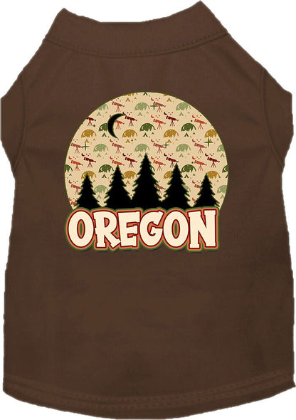 Pet Dog & Cat Screen Printed Shirt for Medium to Large Pets (Sizes 2XL-6XL), "Oregon Under The Stars"