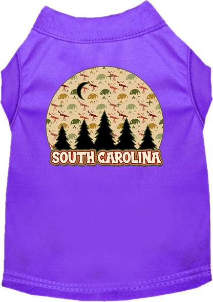 Pet Dog & Cat Screen Printed Shirt for Medium to Large Pets (Sizes 2XL-6XL), "South Carolina Under The Stars"