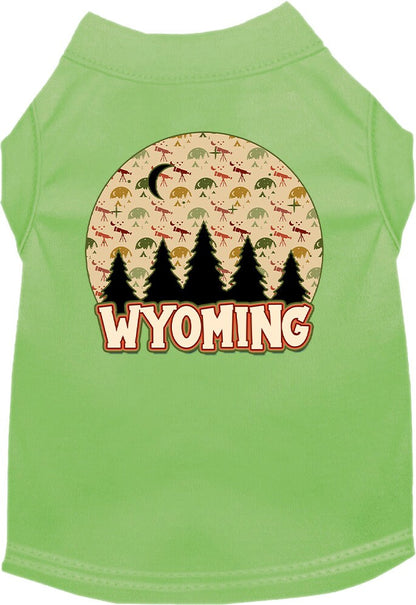 Pet Dog & Cat Screen Printed Shirt for Small to Medium Pets (Sizes XS-XL), "Wyoming Under The Stars"