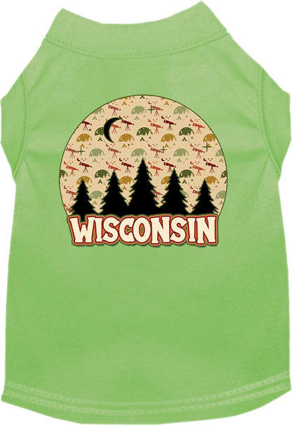 Pet Dog & Cat Screen Printed Shirt for Small to Medium Pets (Sizes XS-XL), "Wisconsin Under The Stars"