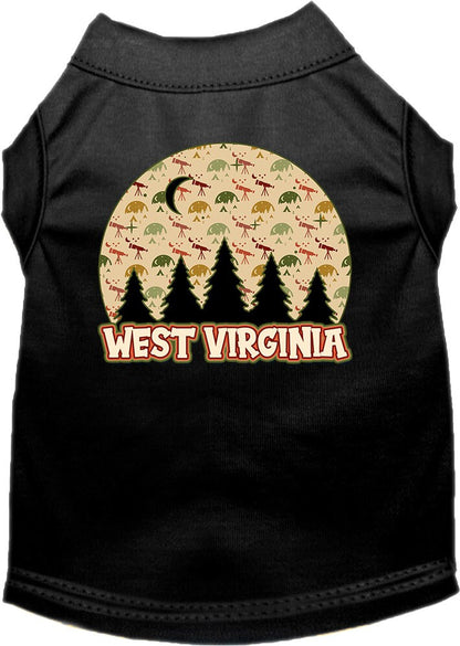 Pet Dog & Cat Screen Printed Shirt for Small to Medium Pets (Sizes XS-XL), "West Virginia Under The Stars"