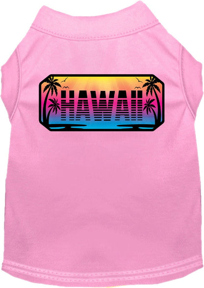 Pet Dog & Cat Screen Printed Shirt for Medium to Large Pets (Sizes 2XL-6XL), "Hawaii Beach Shades"