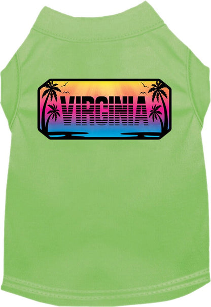 Pet Dog & Cat Screen Printed Shirt for Small to Medium Pets (Sizes XS-XL), "Virginia Beach Shades"