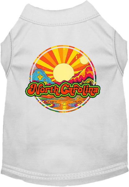 Pet Dog & Cat Screen Printed Shirt for Small to Medium Pets (Sizes XS-XL), "North Carolina Mellow Mountain"