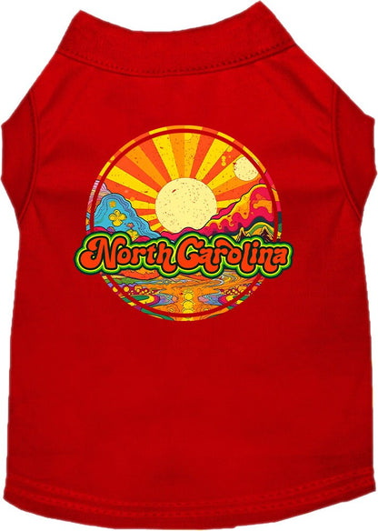 Pet Dog & Cat Screen Printed Shirt for Small to Medium Pets (Sizes XS-XL), "North Carolina Mellow Mountain"