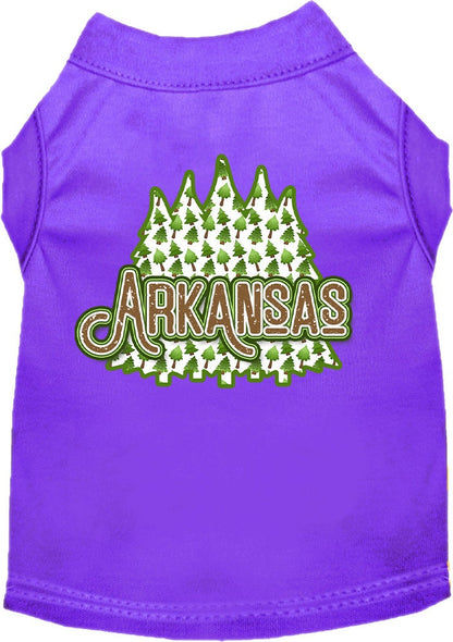 Pet Dog & Cat Screen Printed Shirt for Medium to Large Pets (Sizes 2XL-6XL), "Arkansas Woodland Trees"