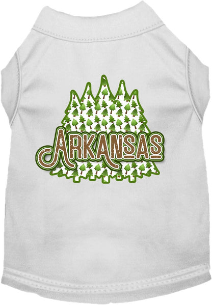 Pet Dog & Cat Screen Printed Shirt for Medium to Large Pets (Sizes 2XL-6XL), "Arkansas Woodland Trees"