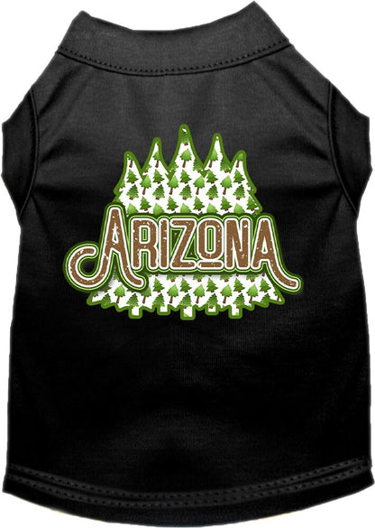 Pet Dog & Cat Screen Printed Shirt for Small to Medium Pets (Sizes XS-XL), "Arizona Woodland Trees"