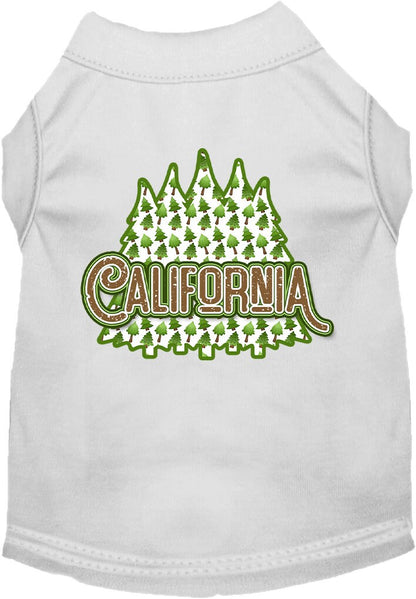 Pet Dog & Cat Screen Printed Shirt for Medium to Large Pets (Sizes 2XL-6XL), "California Woodland Trees"