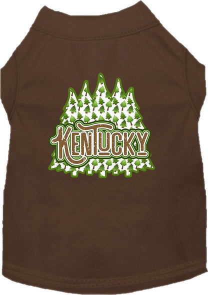 Pet Dog & Cat Screen Printed Shirt for Medium to Large Pets (Sizes 2XL-6XL), "Kentucky Woodland Trees"