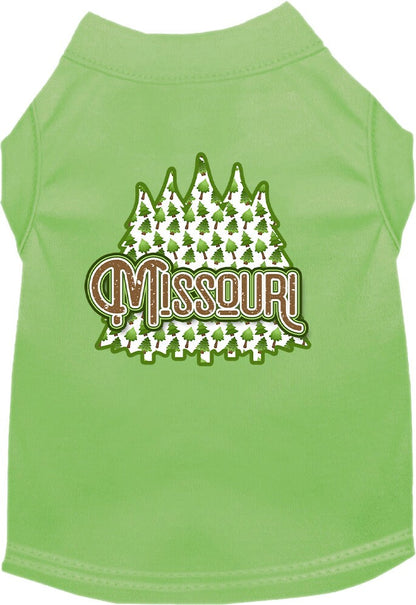 Pet Dog & Cat Screen Printed Shirt for Small to Medium Pets (Sizes XS-XL), "Missouri Woodland Trees"