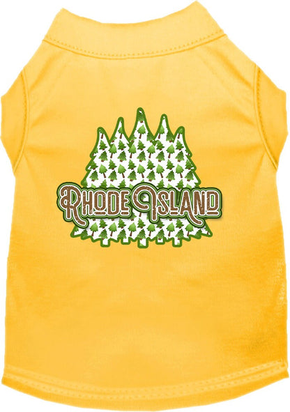 Pet Dog & Cat Screen Printed Shirt for Small to Medium Pets (Sizes XS-XL), "Rhode Island Woodland Trees"