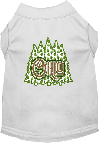 Pet Dog & Cat Screen Printed Shirt for Medium to Large Pets (Sizes 2XL-6XL), "Ohio Woodland Trees"