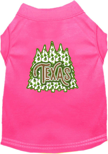 Pet Dog & Cat Screen Printed Shirt for Medium to Large Pets (Sizes 2XL-6XL), "Texas Woodland Trees"