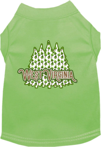 Pet Dog & Cat Screen Printed Shirt for Medium to Large Pets (Sizes 2XL-6XL), "West Virginia Woodland Trees"