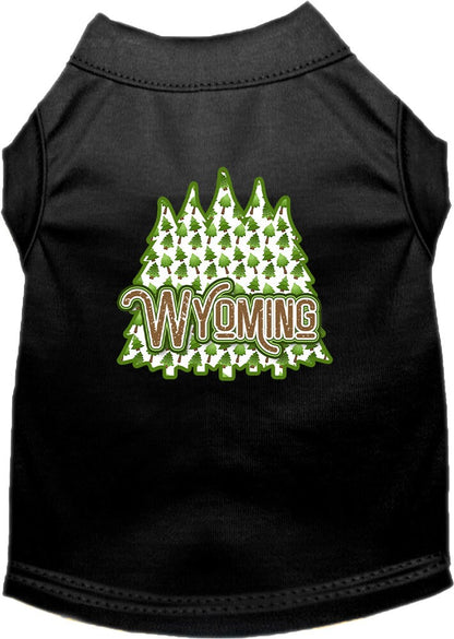 Pet Dog & Cat Screen Printed Shirt for Medium to Large Pets (Sizes 2XL-6XL), "Wyoming Woodland Trees"