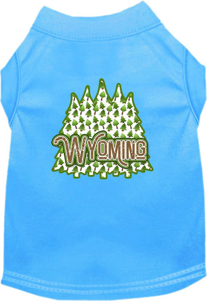 Pet Dog & Cat Screen Printed Shirt for Medium to Large Pets (Sizes 2XL-6XL), "Wyoming Woodland Trees"