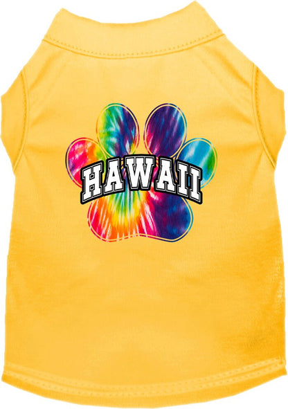 Pet Dog & Cat Screen Printed Shirt for Medium to Large Pets (Sizes 2XL-6XL), "Hawaii Bright Tie Dye"