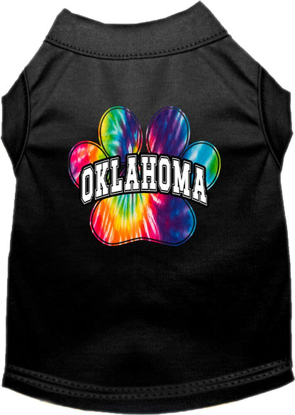 Pet Dog & Cat Screen Printed Shirt for Medium to Large Pets (Sizes 2XL-6XL), "Oklahoma Bright Tie Dye"