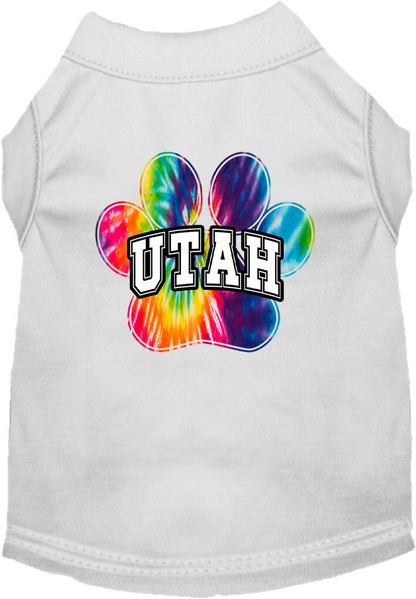 Pet Dog & Cat Screen Printed Shirt for Medium to Large Pets (Sizes 2XL-6XL), "Utah Bright Tie Dye"