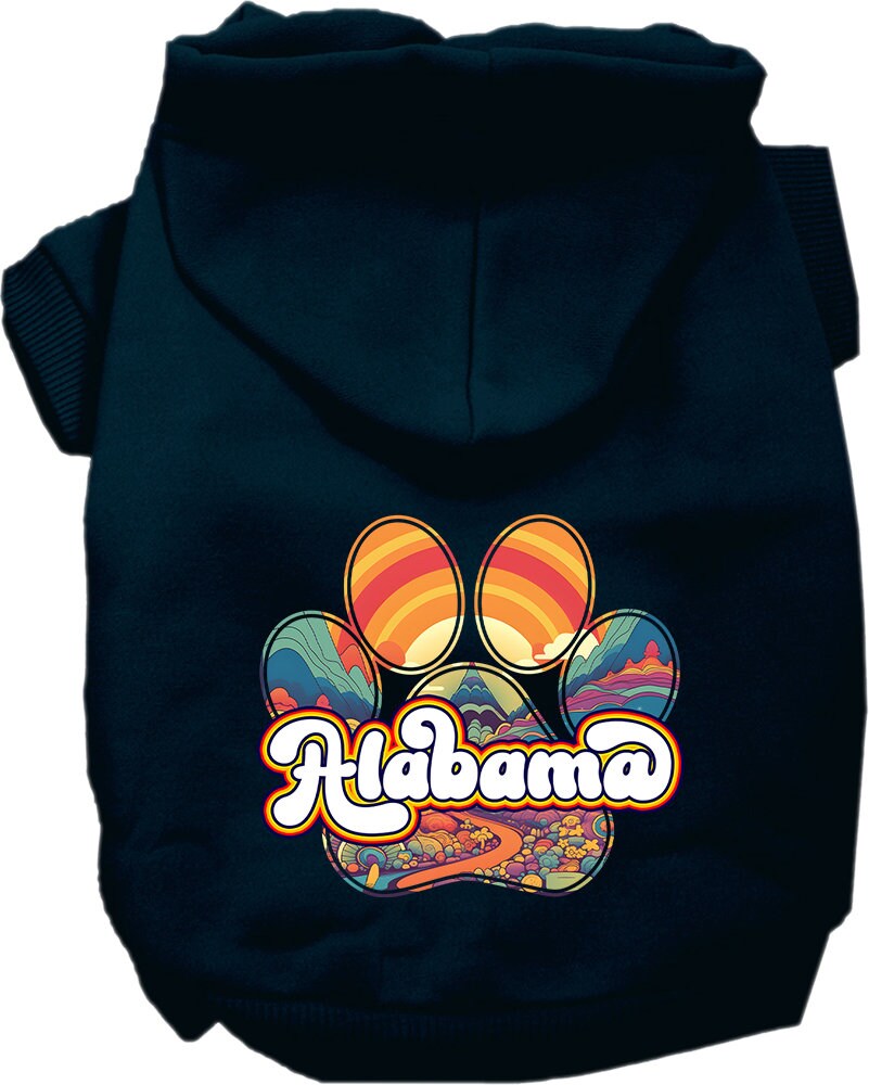 Pet Dog & Cat Screen Printed Hoodie for Medium to Large Pets (Sizes 2XL-6XL), "Alabama Groovy Summit"