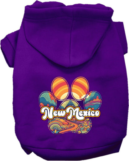 Pet Dog & Cat Screen Printed Hoodie for Small to Medium Pets (Sizes XS-XL), "New Mexico Groovy Summit"