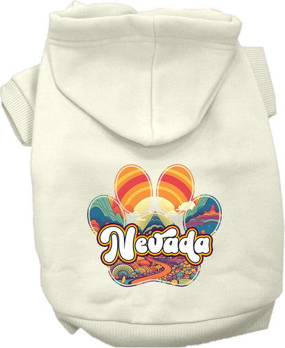 Pet Dog & Cat Screen Printed Hoodie for Small to Medium Pets (Sizes XS-XL), "Nevada Groovy Summit"