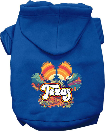 Pet Dog & Cat Screen Printed Hoodie for Small to Medium Pets (Sizes XS-XL), "Texas Groovy Summit"