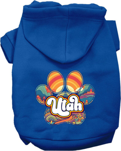 Pet Dog & Cat Screen Printed Hoodie for Medium to Large Pets (Sizes 2XL-6XL), "Utah Groovy Summit"