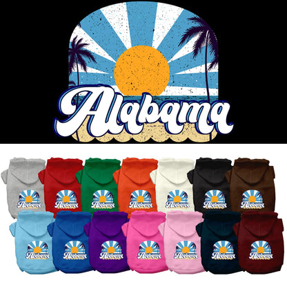 Pet Dog & Cat Screen Printed Hoodie for Medium to Large Pets (Sizes 2XL-6XL), &quot;Alabama Coast&quot;