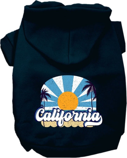 Pet Dog & Cat Screen Printed Hoodie for Small to Medium Pets (Sizes XS-XL), "California Coast"