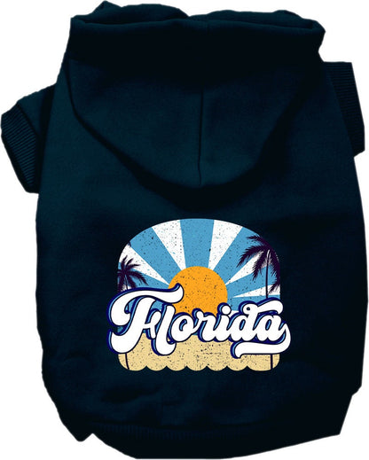 Pet Dog & Cat Screen Printed Hoodie for Small to Medium Pets (Sizes XS-XL), "Florida Coast"