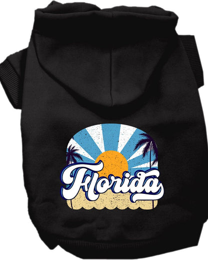 Pet Dog & Cat Screen Printed Hoodie for Medium to Large Pets (Sizes 2XL-6XL), "Florida Coast"