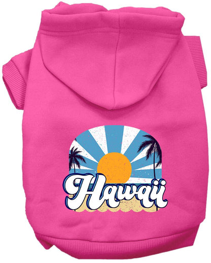 Pet Dog & Cat Screen Printed Hoodie for Small to Medium Pets (Sizes XS-XL), "Hawaii Coast"