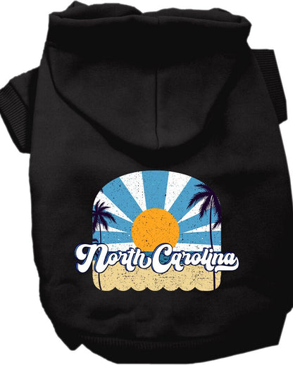 Pet Dog & Cat Screen Printed Hoodie for Medium to Large Pets (Sizes 2XL-6XL), "North Carolina Coast"