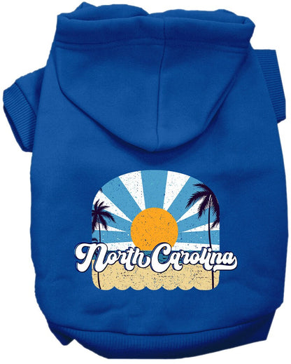 Pet Dog & Cat Screen Printed Hoodie for Medium to Large Pets (Sizes 2XL-6XL), "North Carolina Coast"