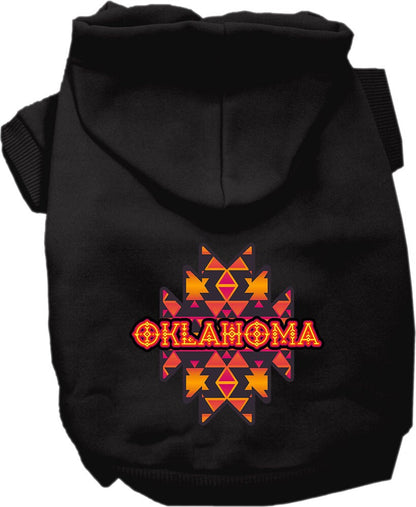 Pet Dog & Cat Screen Printed Hoodie for Medium to Large Pets (Sizes 2XL-6XL), "Oklahoma Navajo Tribal"