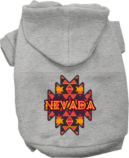 Pet Dog & Cat Screen Printed Hoodie for Small to Medium Pets (Sizes XS-XL), "Nevada Navajo Tribal"