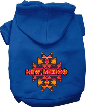 Pet Dog & Cat Screen Printed Hoodie for Medium to Large Pets (Sizes 2XL-6XL), "New Mexico Navajo Tribal"