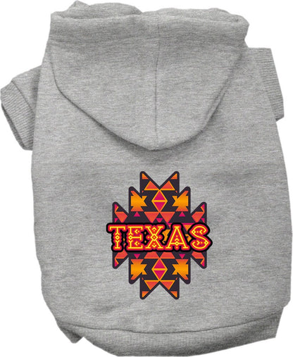 Pet Dog & Cat Screen Printed Hoodie for Medium to Large Pets (Sizes 2XL-6XL), "Texas Navajo Tribal"