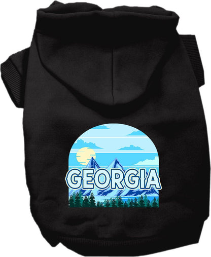 Pet Dog & Cat Screen Printed Hoodie for Medium to Large Pets (Sizes 2XL-6XL), "Georgia Trailblazer"