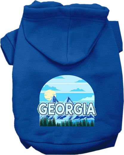 Pet Dog & Cat Screen Printed Hoodie for Small to Medium Pets (Sizes XS-XL), "Georgia Trailblazer"