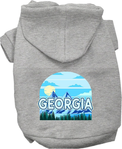 Pet Dog & Cat Screen Printed Hoodie for Small to Medium Pets (Sizes XS-XL), "Georgia Trailblazer"