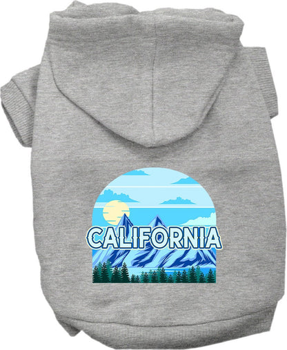 Pet Dog & Cat Screen Printed Hoodie for Medium to Large Pets (Sizes 2XL-6XL), "California Trailblazer"