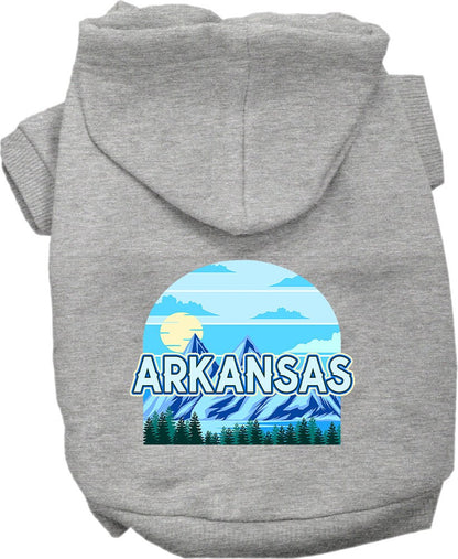 Pet Dog & Cat Screen Printed Hoodie for Small to Medium Pets (Sizes XS-XL), "Arkansas Trailblazer"