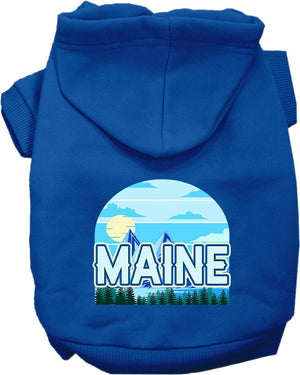 Pet Dog & Cat Screen Printed Hoodie for Small to Medium Pets (Sizes XS-XL), "Maine Trailblazer"
