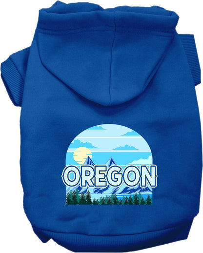 Pet Dog & Cat Screen Printed Hoodie for Small to Medium Pets (Sizes XS-XL), "Oregon Trailblazer"