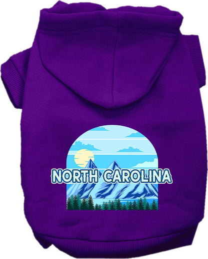 Pet Dog & Cat Screen Printed Hoodie for Medium to Large Pets (Sizes 2XL-6XL), "North Carolina Trailblazer"