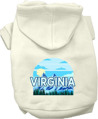 Pet Dog & Cat Screen Printed Hoodie for Medium to Large Pets (Sizes 2XL-6XL), "Virginia Trailblazer"