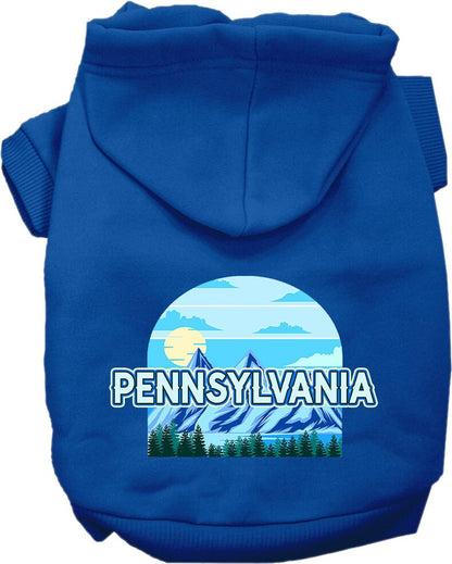 Pet Dog & Cat Screen Printed Hoodie for Medium to Large Pets (Sizes 2XL-6XL), "Pennsylvania Trailblazer"